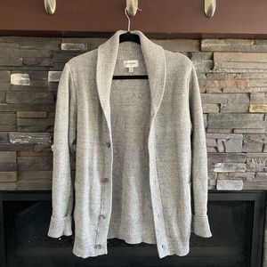 Men’s Button Cardigan in Speckled Gray